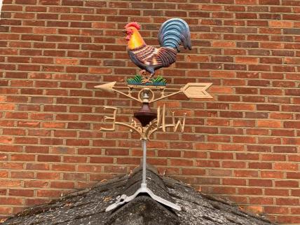 Cockerel weather vane -ridge mount